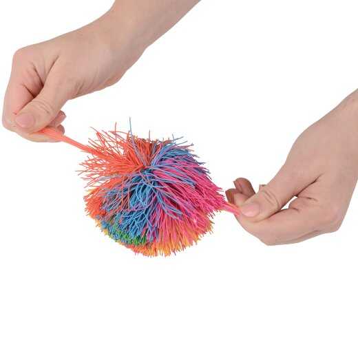 Sensory Pom Pom Ball 4-Inch Rubber Toy 18-Piece Set