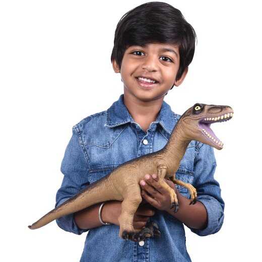 Ginormous Velociraptor Soft PVC Dinosaur Toy Set of 4