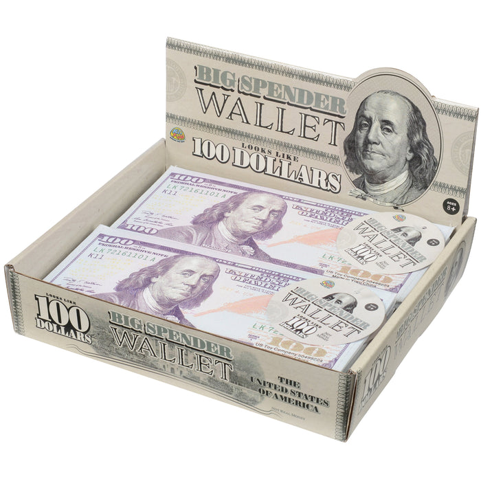 Big Spender Wallet Novelty Polyester Hundred Dollar Bill Design