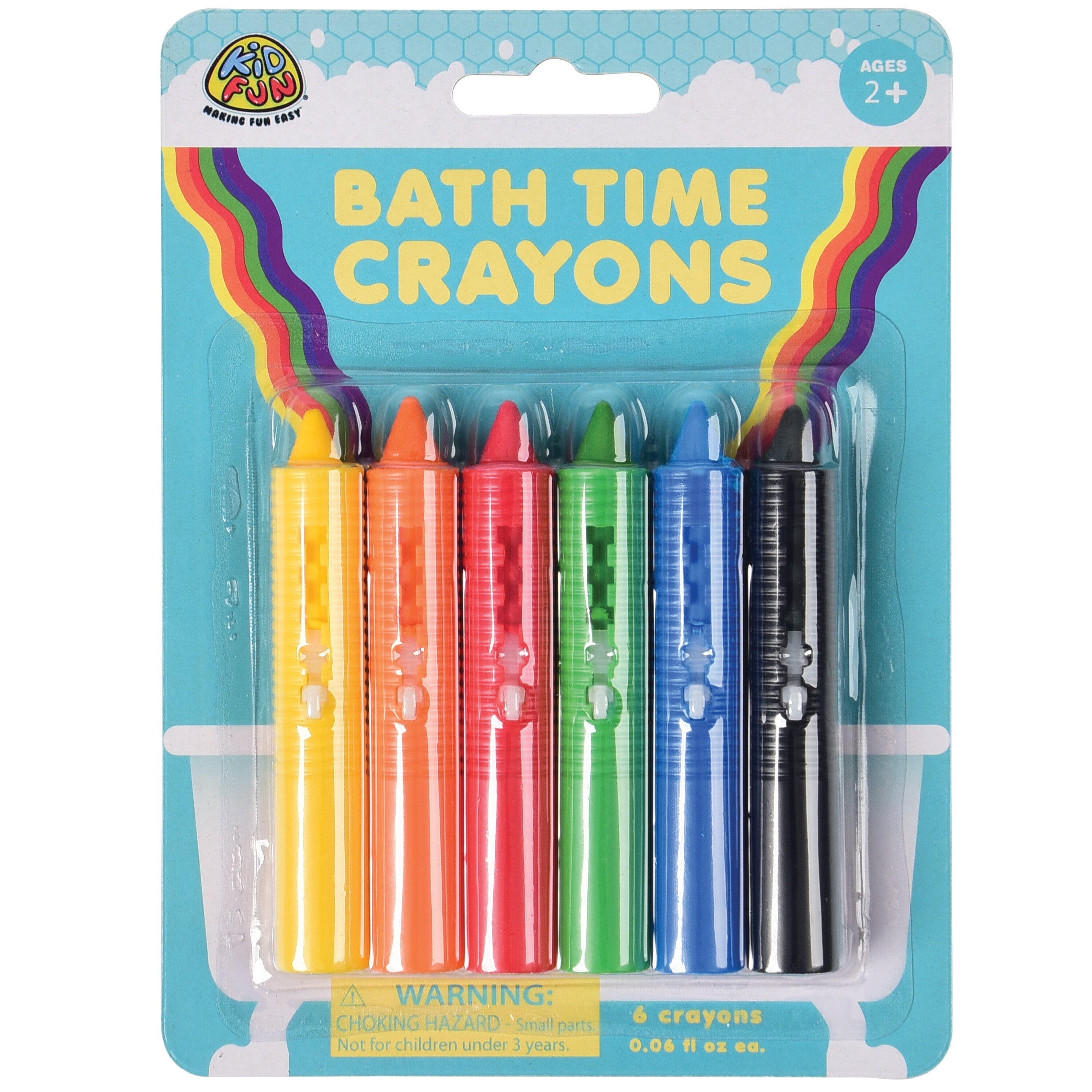 US Toy Bath Time Crayons Retractable 6-Pack