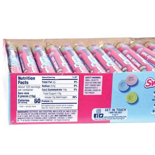 Sweet Tarts Original Tart Fruit Flavored Candy 36 Rolls