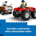 City: Red Farm Tractor with Trailer and Sheep