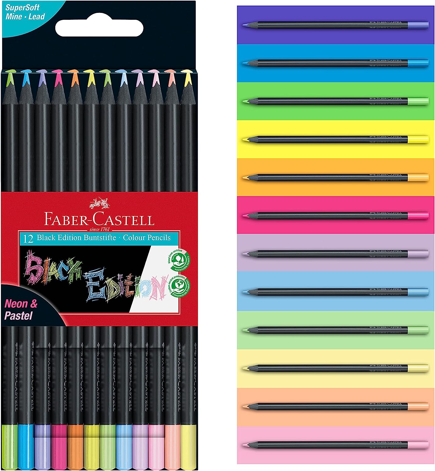 Color Pencils Neon Black