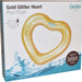 Gold Glitter Heart Float