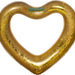 Gold Glitter Heart Float
