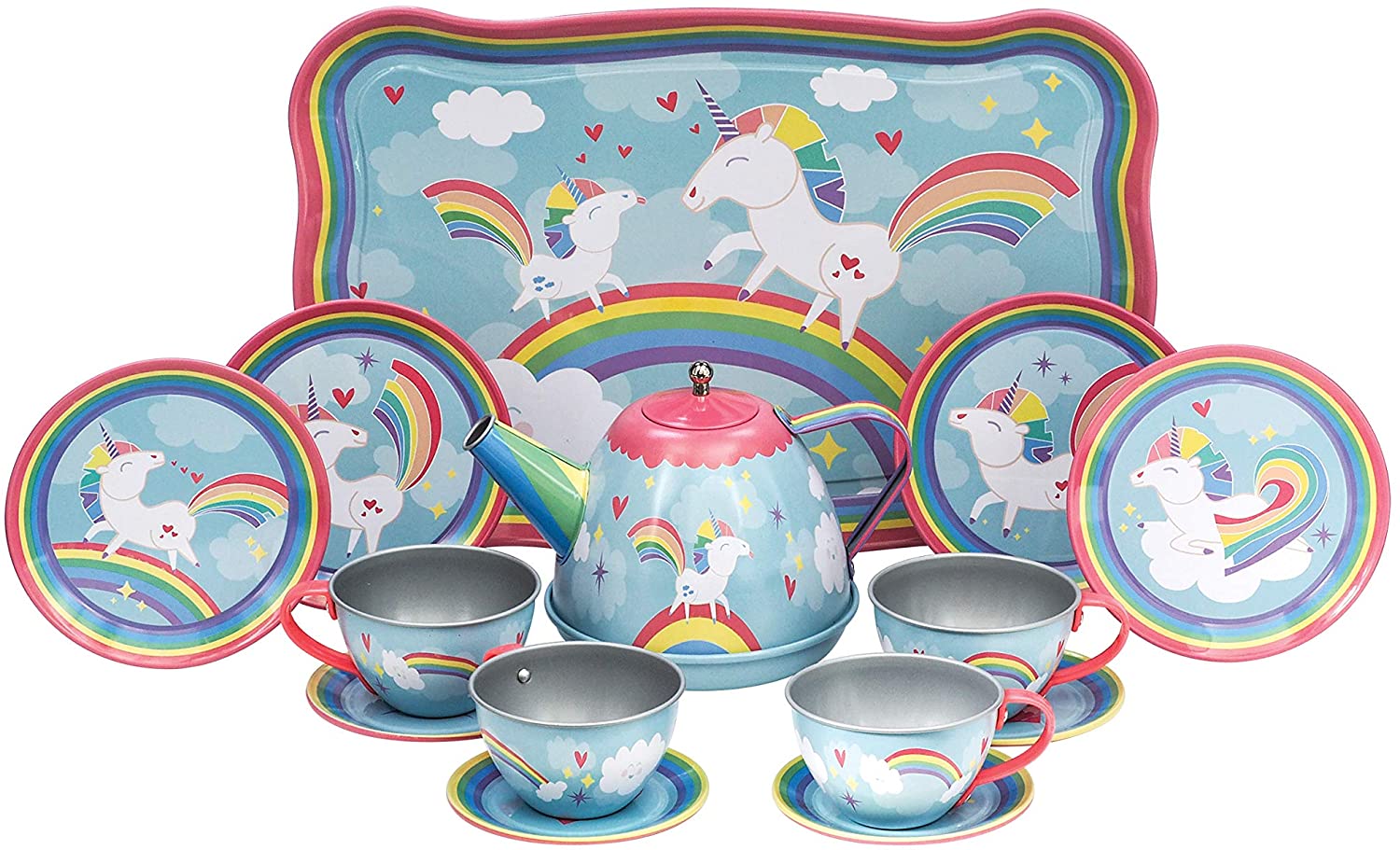 Unicorn Tin Tea Set