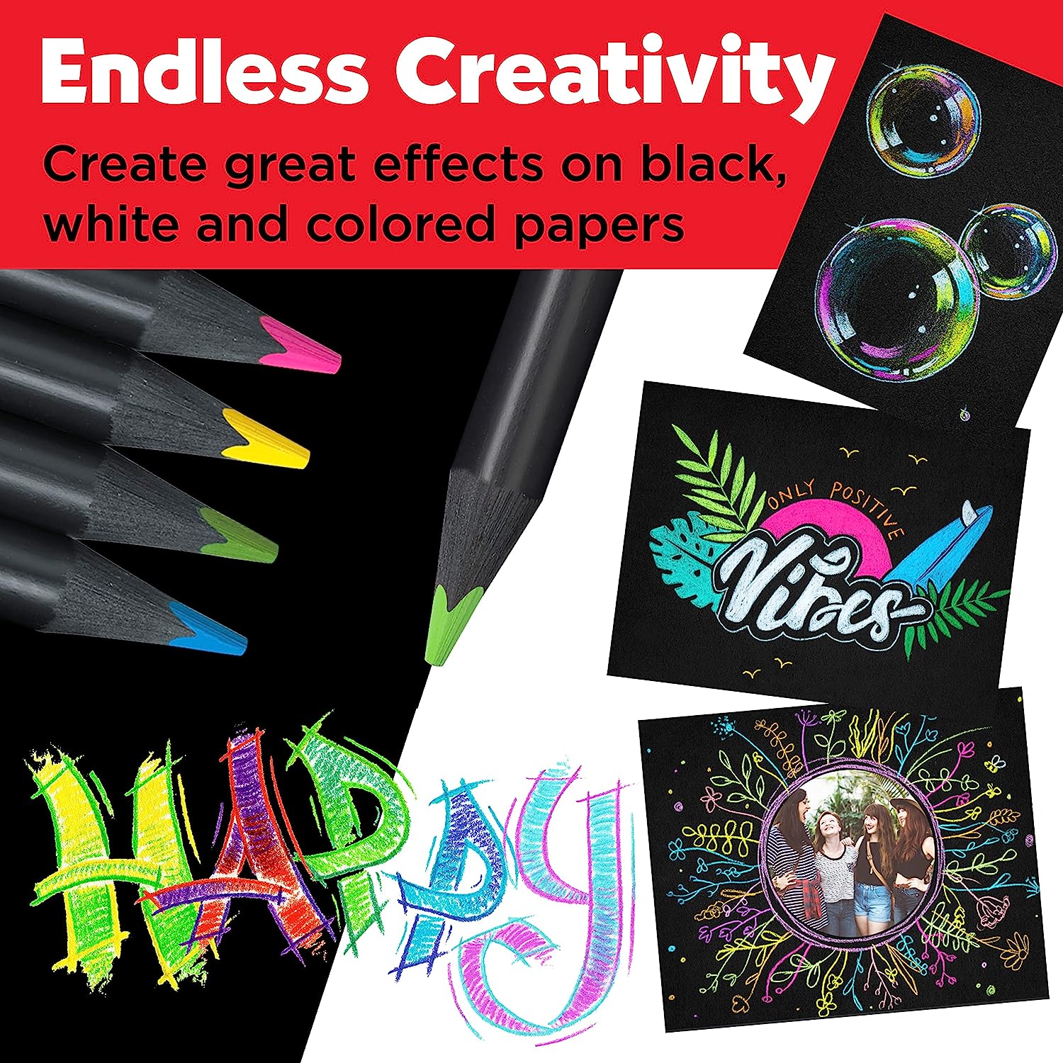 Color Pencils Neon Black