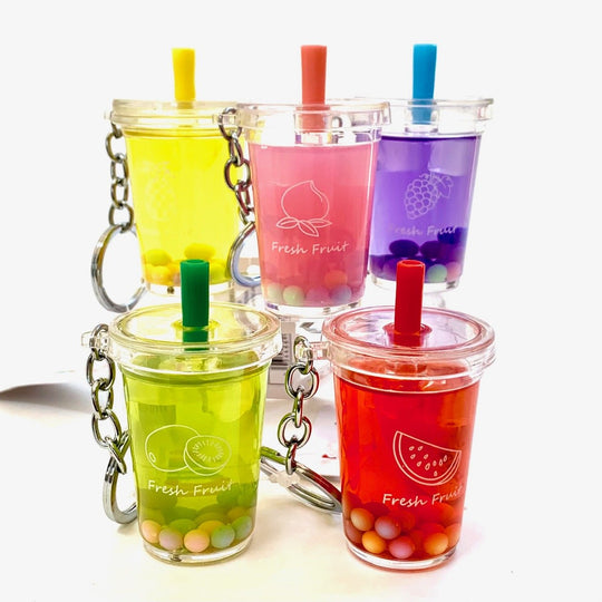 Fruit Boba Drink Keychain