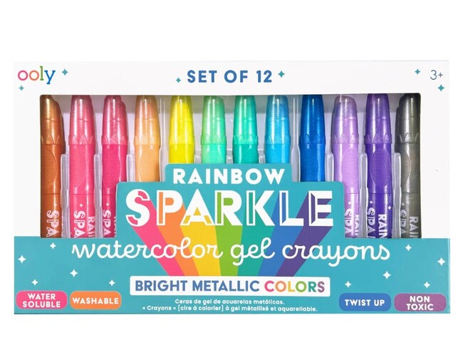 Rainbow Sparkle Watercolo