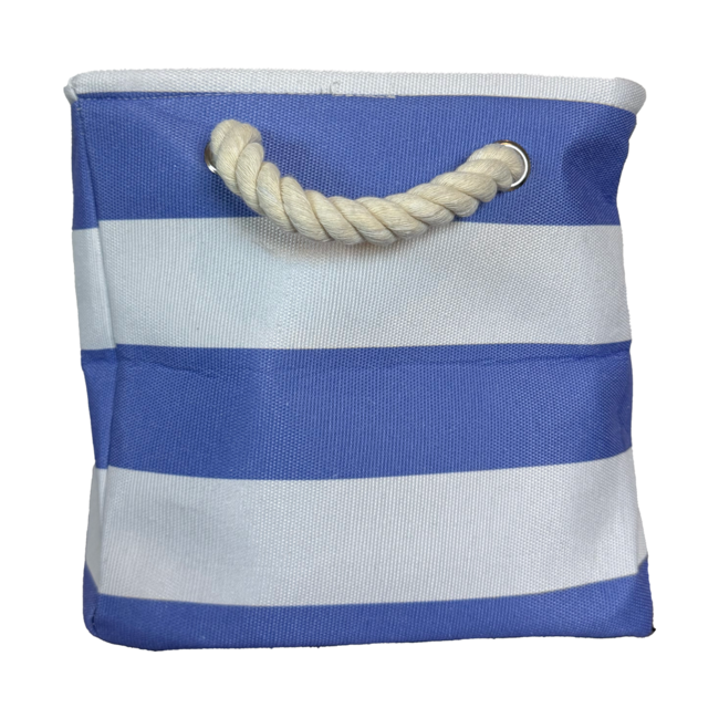 Striped Canvas Tote Purpl