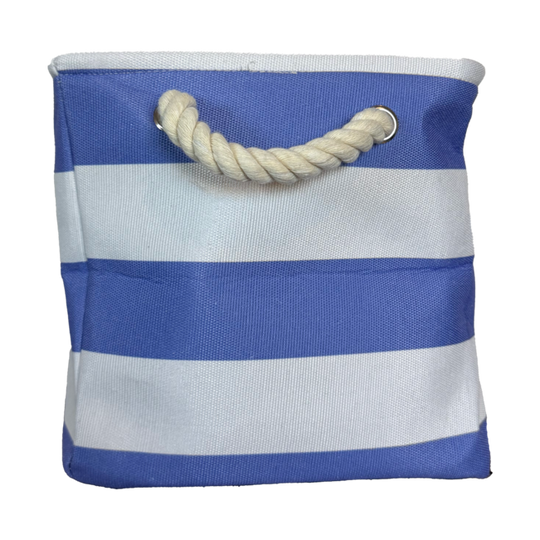 Striped Canvas Tote Purpl