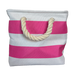 Striped Canvas Tote Pink