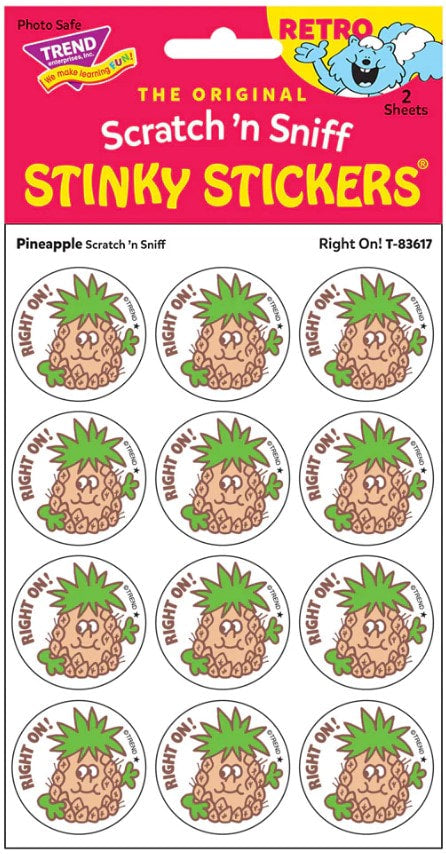 Right On! Pineapple Scratch 'n Sniff Stinky Stickers®