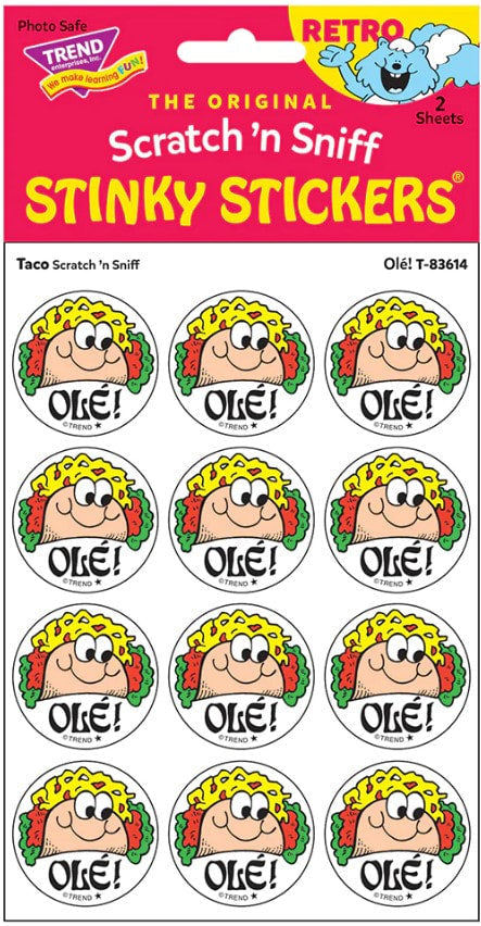 Ole! Taco Scratch 'n Sniff Stinky Stickers®