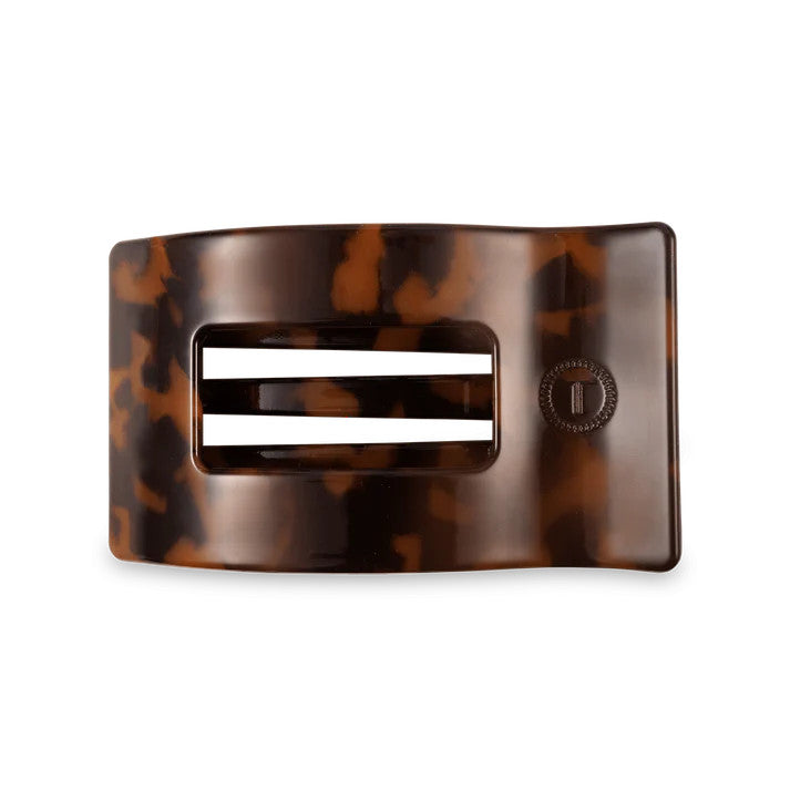 Teleties Tortoise Large Flat Rectangle Hair Clip