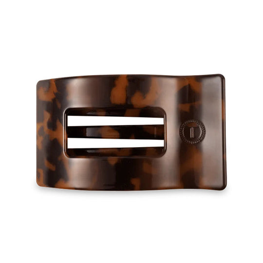 Teleties Tortoise Large Flat Rectangle Hair Clip