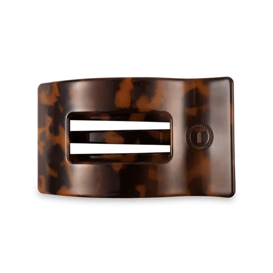 Teleties Tortoise Large Flat Rectangle Hair Clip