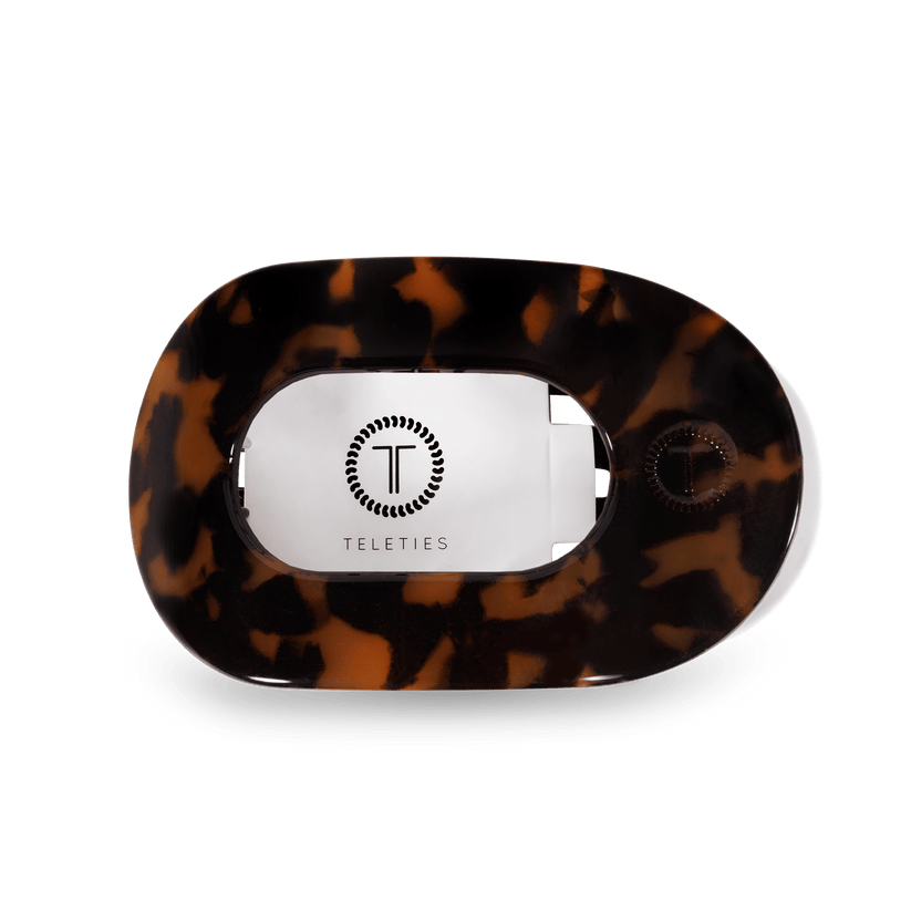 Tortoise Small Flat Round Hair Clip