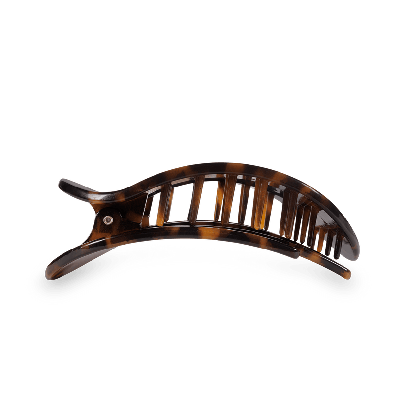 Tortoise Medium Flat Round Hair Clip