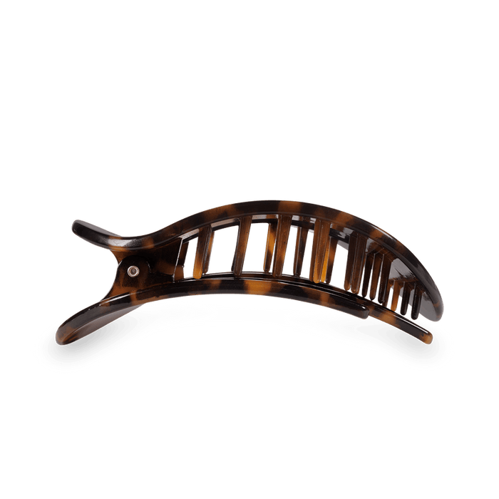 Tortoise Small Flat Round Hair Clip