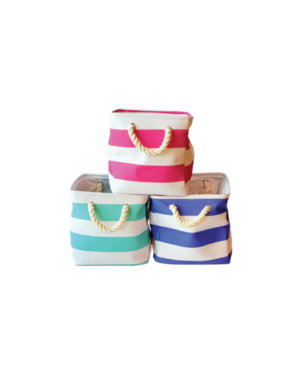 Striped Canvas Tote - 3 Colors