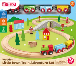 Wooden Little Town Train Adventure