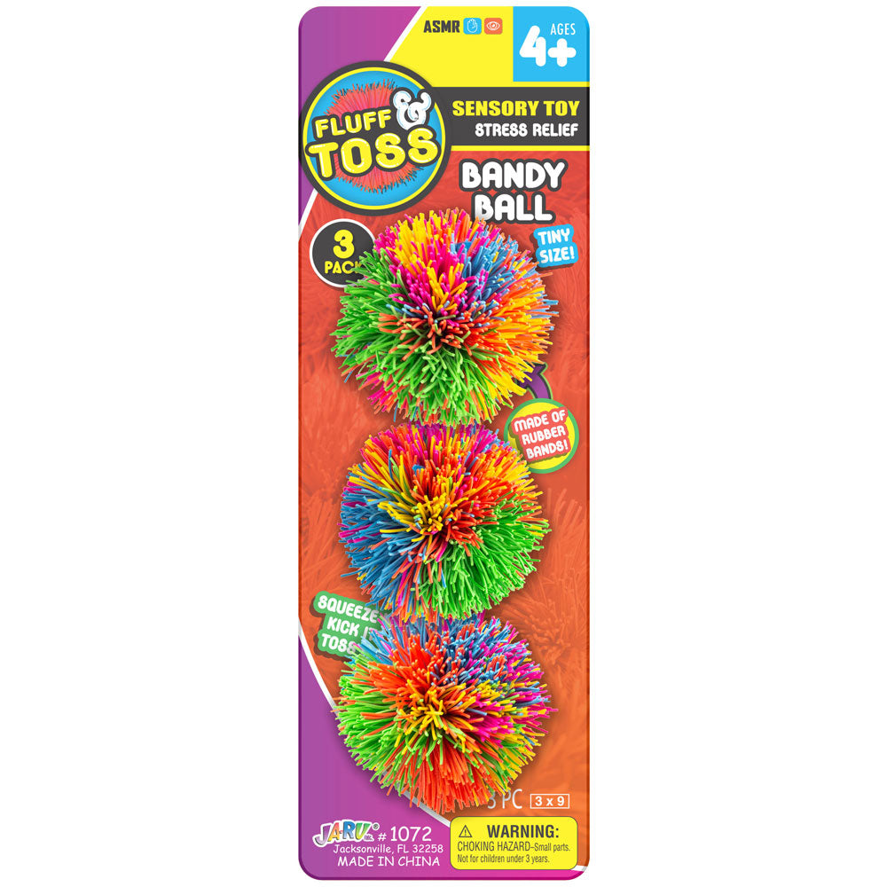 Mini Bandy Ball 3-Pack Durable Rubber Sensory Pet Toy