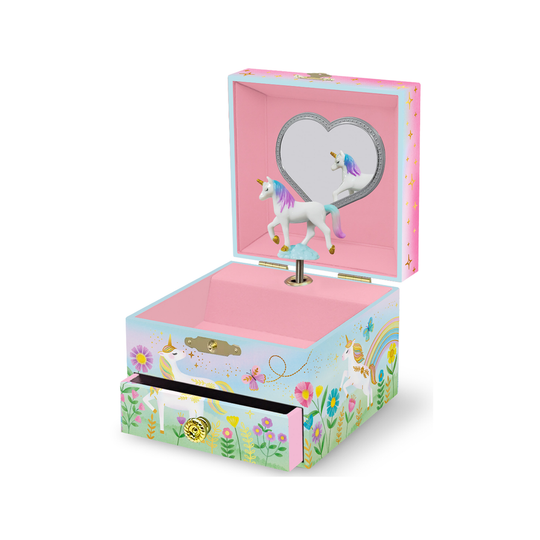 Floral Unicorn Musical Jewelry Box