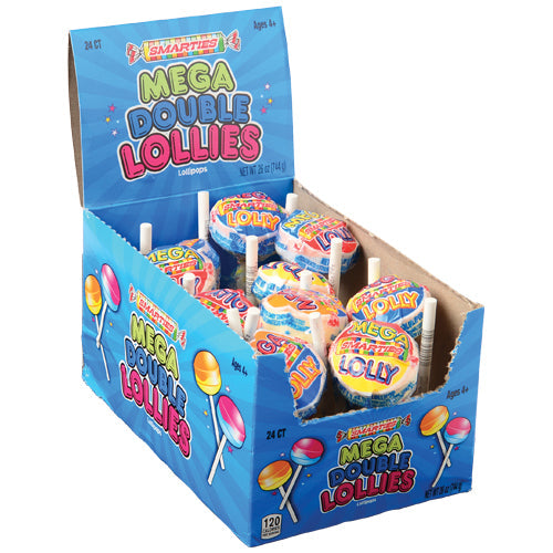Smarties Mega Double Lollies 24-Piece Pack Fruit Candy