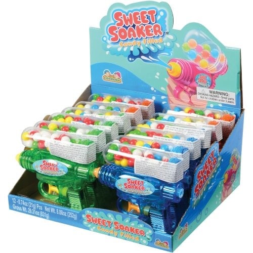 Sweet Soaker Candy Filled Water Gun Toy 12-Piece Assorted