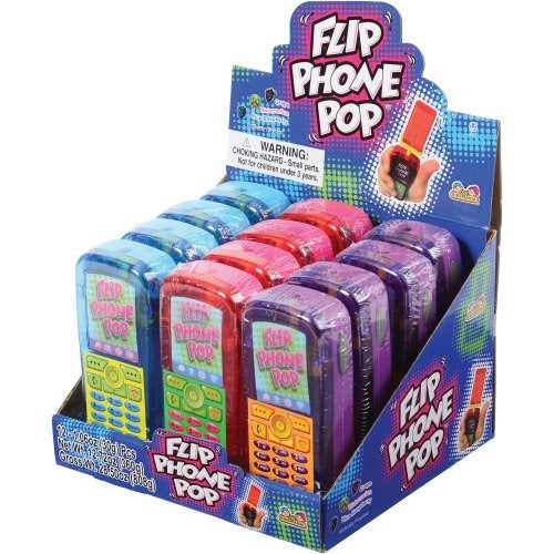 Flip Phone Pop 12-Piece Candy Dispenser Set