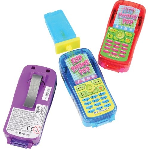Flip Phone Pop 12-Piece Candy Dispenser Set