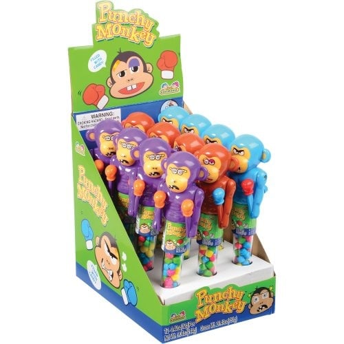Punchy Monkey Toy and Candy Dispenser 12 Piece Set