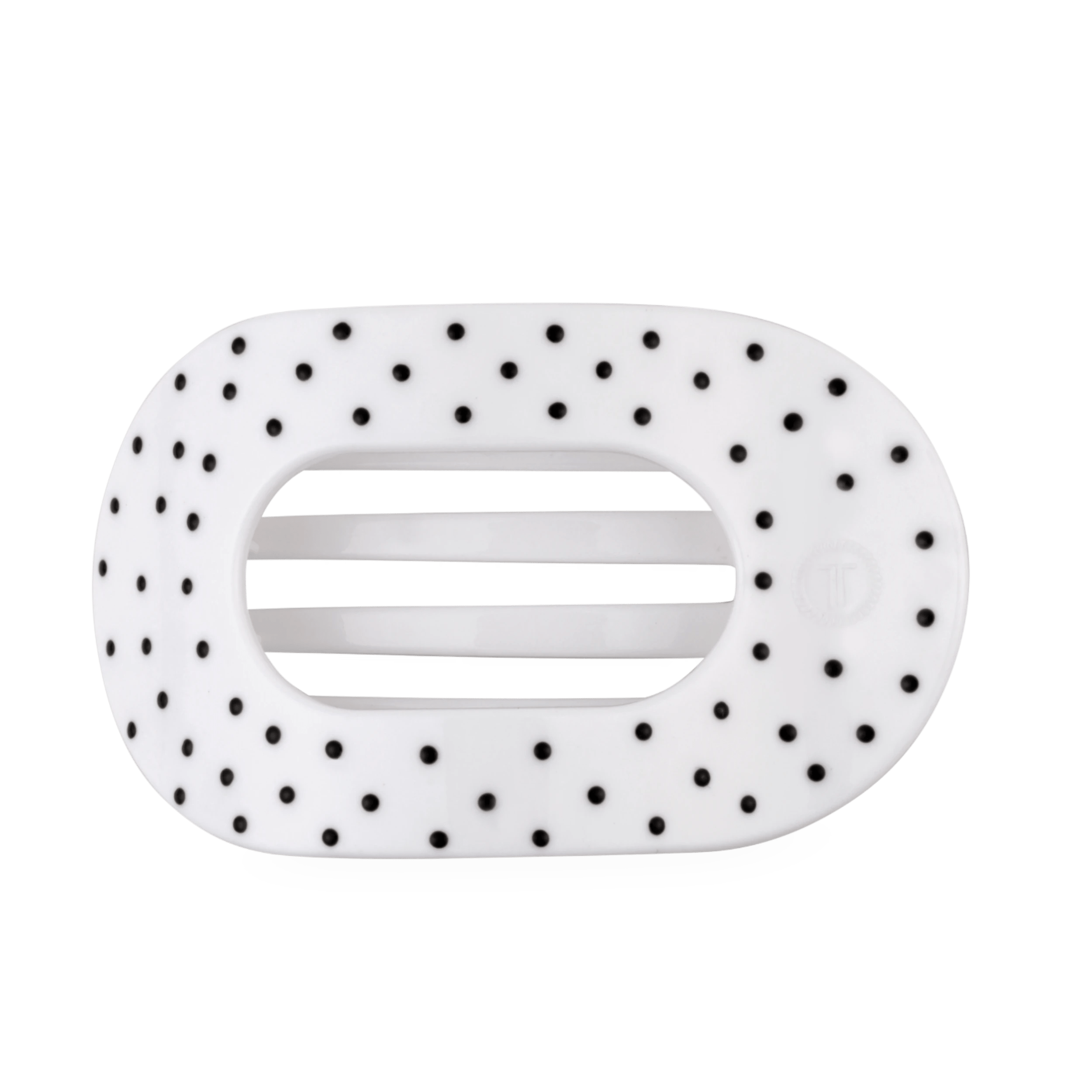 TELETIES White Polka Dot Party Large Hair Clip