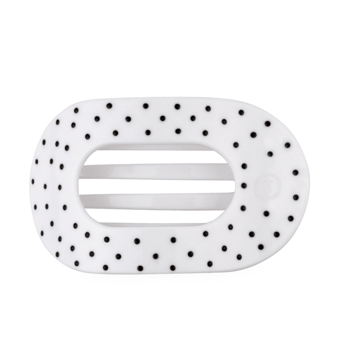 TELETIES White Polka Dot Party Large Hair Clip