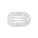 TELETIES White Polka Dot Party Medium Flat Round Hair Clip
