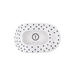 TELETIES White Polka Dot Party Medium Flat Round Hair Clip