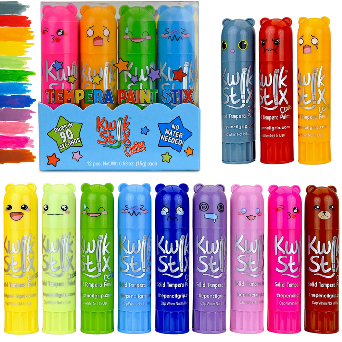 The Pencil Grip Kwik Stix Cuties Paint Sticks 12-Pack Set