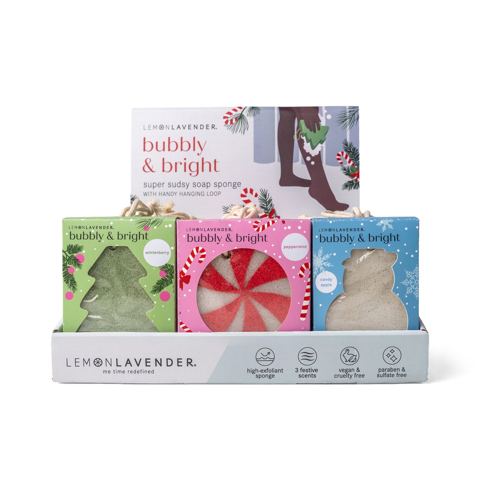 Lemon Lavender Bubbly and Bright Super Sudsy Soap Sponge Christmas