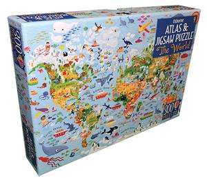 300 Piece World Atlas & Jigsaw Puzzle
