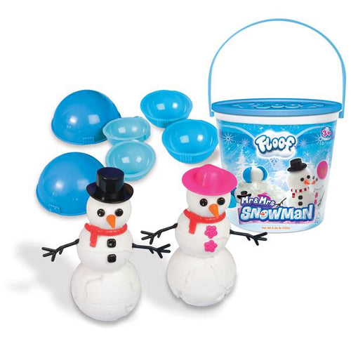 Floof Modeling Clay - Reuseable Indoor Snow - Mr. & Mrs Snowman Set