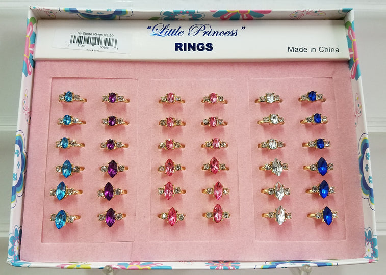 Tri-Stone Colored Ring