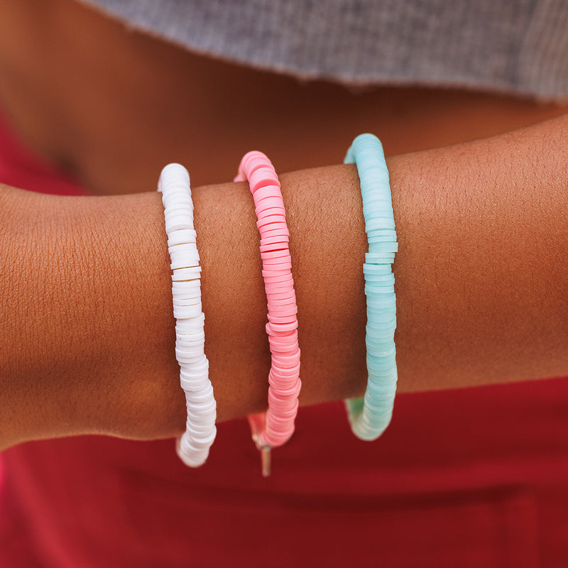 Pastel Disc Stretch Bracelet Puravida
