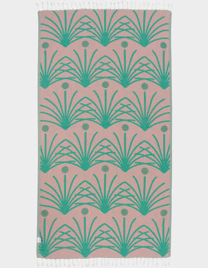 Green Retro Palm Sand Cloud Towel
