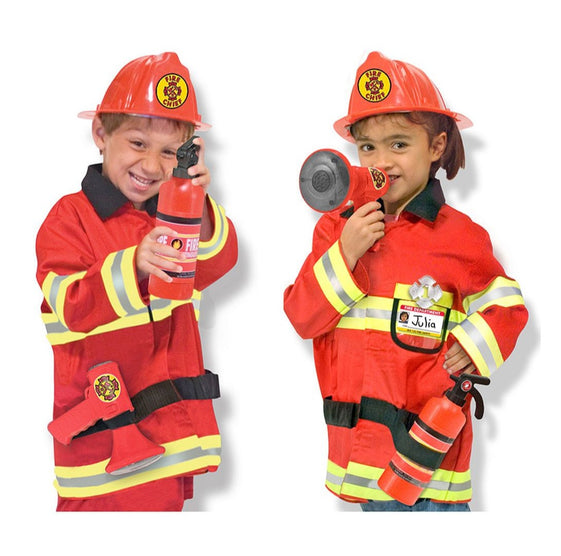Fire Fighter Role Play Costume Dress-Up Set
