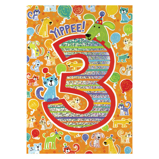 AGE-SPECIFIC: FOIL: 3 YEAR OLD CARD