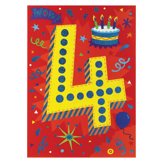 AGE-SPECIFIC: FOIL: 4 YEAR OLD CARD