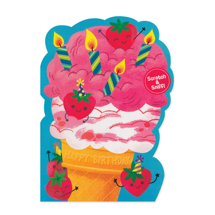 Ice Cream Scratch and Sniff Birthday Card