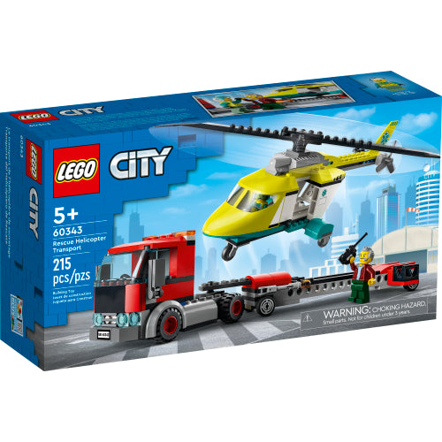 LEGO 60343 Rescue Helicopter Transport V39 City Great Vehicles