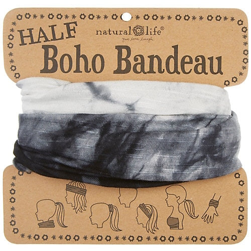 WHITE BLACK HALF BANDEAU